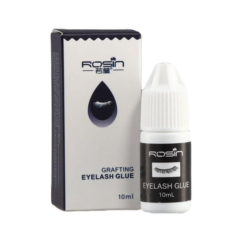 Ruoxuan English Black Box Eyelash Extension Glue with Date, Semi-fast Drying, Odorless, Non-whitening, Long-lasting Eyelash Glue